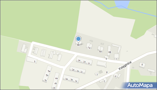 Księginice, Księginice, 8a, mapa Księginice