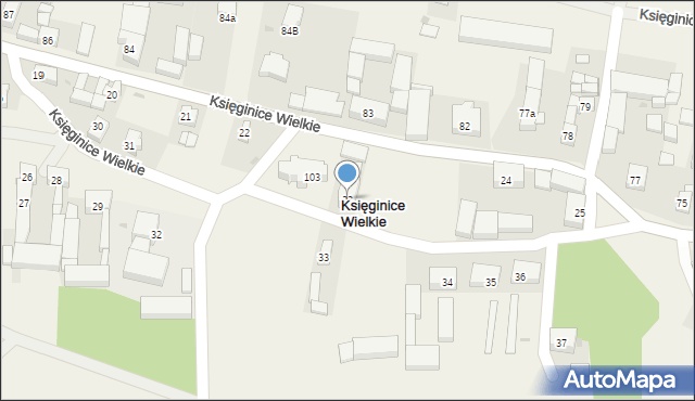 Księginice Wielkie, Księginice Wielkie, 23, mapa Księginice Wielkie