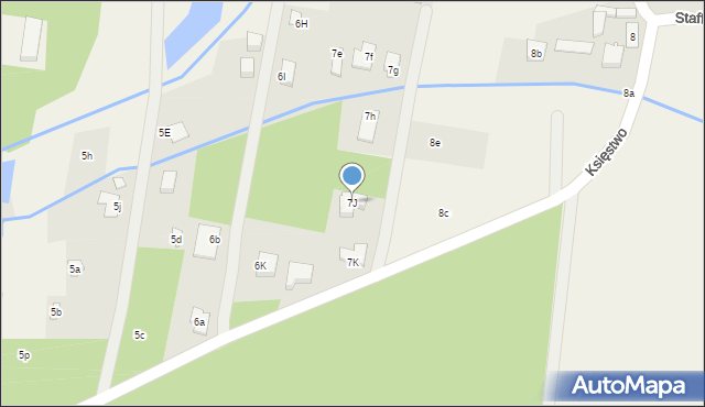 Księstwo, Księstwo, 7J, mapa Księstwo