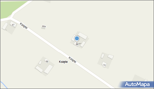 Księte, Księte, 69, mapa Księte