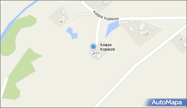 Księże Kopacze, Księże Kopacze, 13, mapa Księże Kopacze