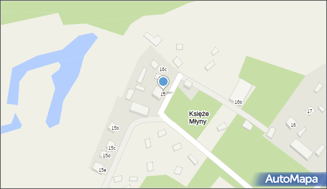 Księże Młyny, Księże Młyny, 15, mapa Księże Młyny