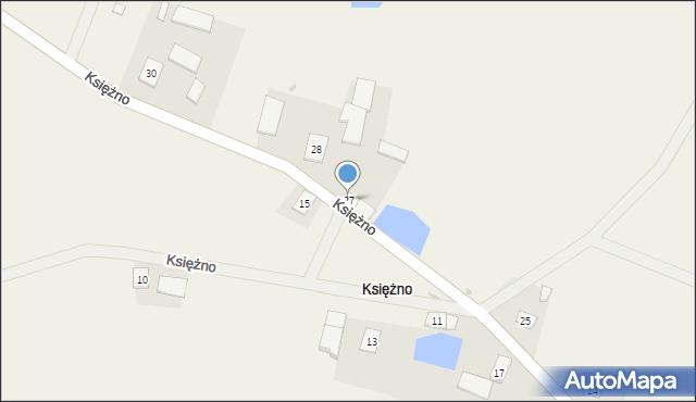 Księżno, Księżno, 27, mapa Księżno