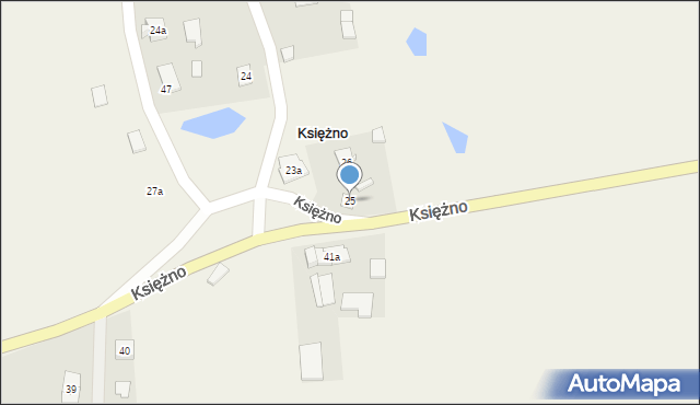 Księżno, Księżno, 25, mapa Księżno