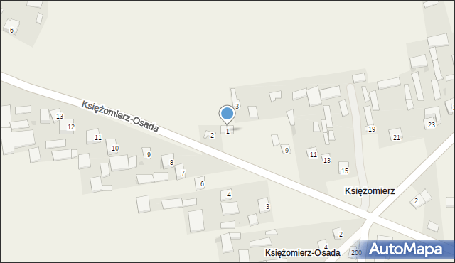 Księżomierz Dzierzkowska, Księżomierz Dzierzkowska, 1, mapa Księżomierz Dzierzkowska