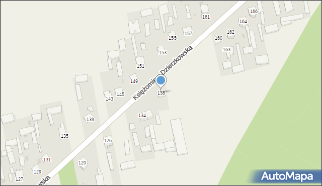 Księżomierz Dzierzkowska, Księżomierz Dzierzkowska, 138, mapa Księżomierz Dzierzkowska