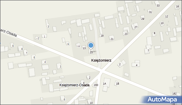 Księżomierz Dzierzkowska, Księżomierz Dzierzkowska, 15, mapa Księżomierz Dzierzkowska