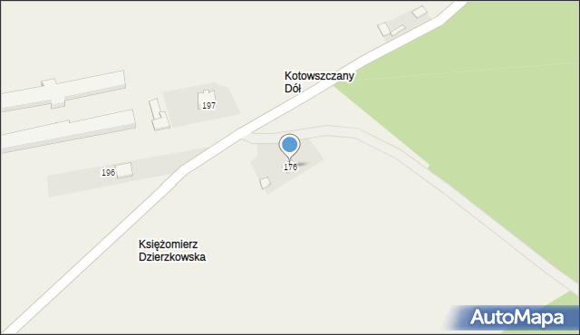 Księżomierz Dzierzkowska, Księżomierz Dzierzkowska, 176, mapa Księżomierz Dzierzkowska