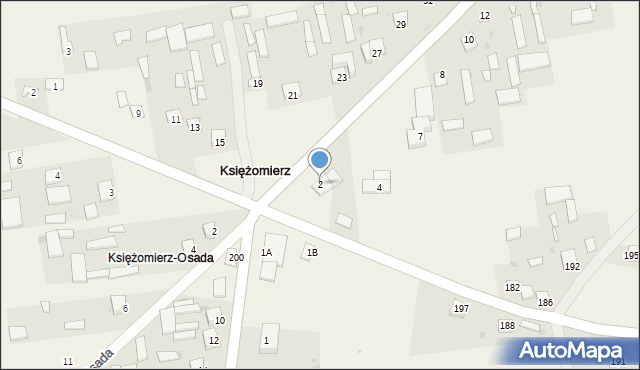 Księżomierz Dzierzkowska, Księżomierz Dzierzkowska, 2, mapa Księżomierz Dzierzkowska