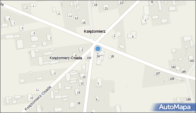 Księżomierz Gościeradowska, Księżomierz Gościeradowska, 1A, mapa Księżomierz Gościeradowska
