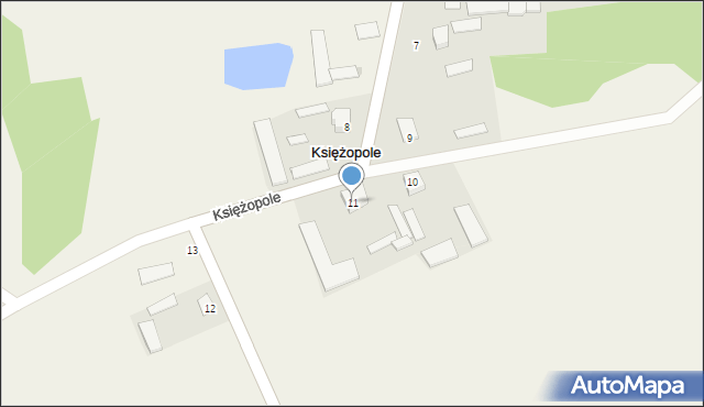 Księżopole, Księżopole, 11, mapa Księżopole