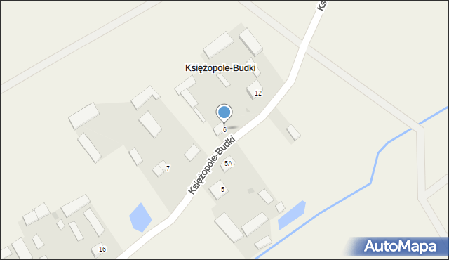 Księżopole-Budki, Księżopole-Budki, 6, mapa Księżopole-Budki