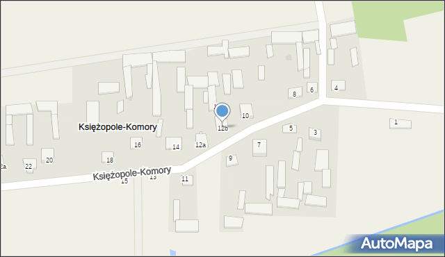 Księżopole-Komory, Księżopole-Komory, 12b, mapa Księżopole-Komory