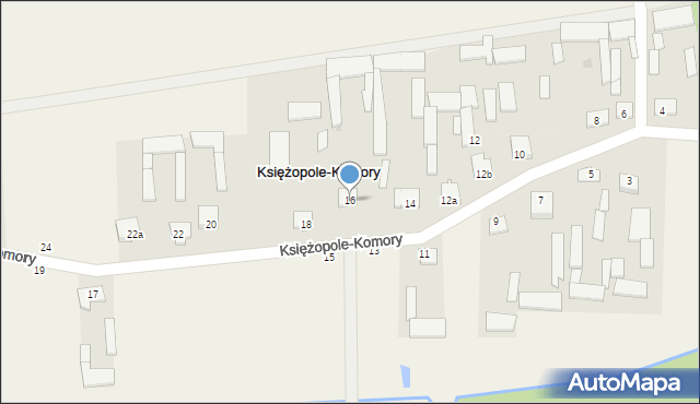 Księżopole-Komory, Księżopole-Komory, 16, mapa Księżopole-Komory