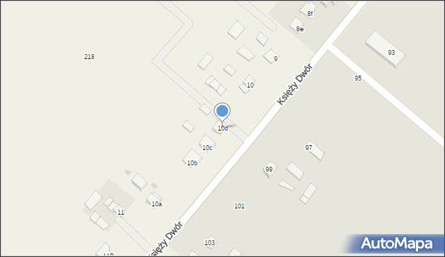 Księży Dwór, Księży Dwór, 10d, mapa Księży Dwór