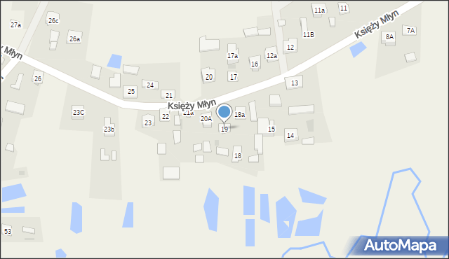 Księży Młyn, Księży Młyn, 19, mapa Księży Młyn