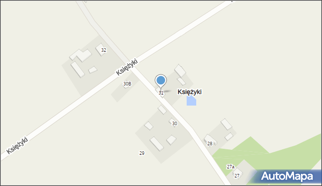 Księżyki, Księżyki, 31, mapa Księżyki