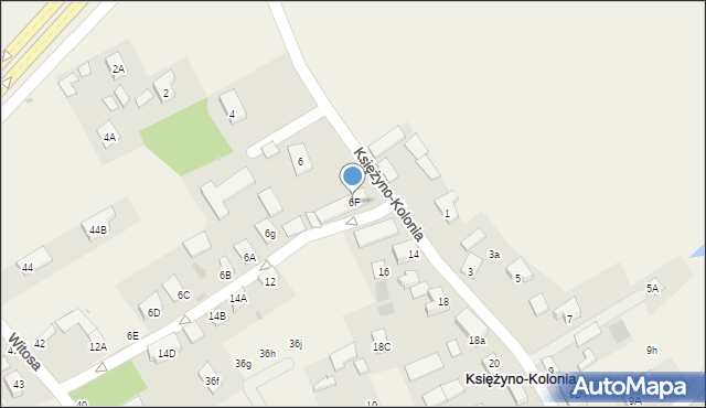 Księżyno-Kolonia, Księżyno-Kolonia, 6F, mapa Księżyno-Kolonia