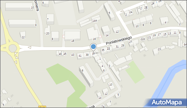Lidzbark Warmiński, Księcia Józefa Poniatowskiego, 37, mapa Lidzbark Warmiński