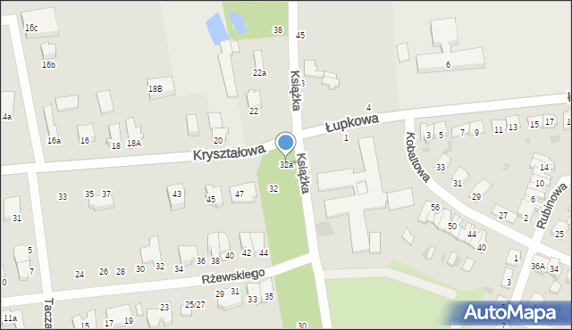 Łódź, Książka Antoniego, 32a, mapa Łodzi