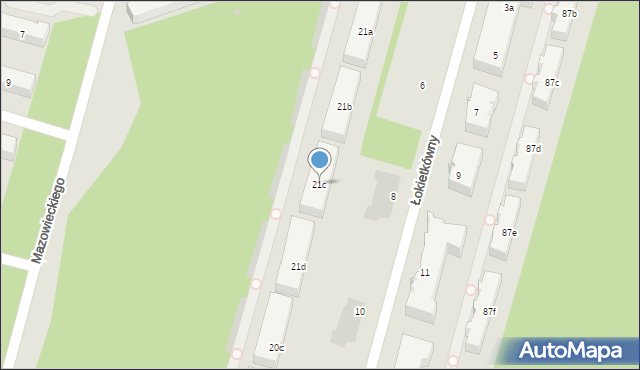 Łódź, Księcia Opolczyka Władysława, 21c, mapa Łodzi