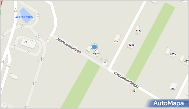 Łódź, Księcia Jeremiego Wiśniowieckiego, 24, mapa Łodzi