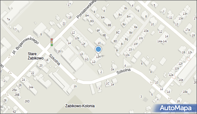 Luboń, Księcia Józefa Poniatowskiego, 12h, mapa Luboń
