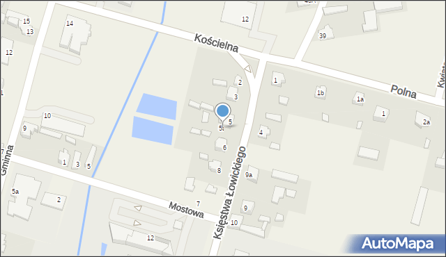 Łyszkowice, Księstwa Łowickiego, 5a, mapa Łyszkowice