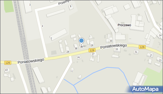 Mieszkowice, Księcia Józefa Poniatowskiego, 36, mapa Mieszkowice