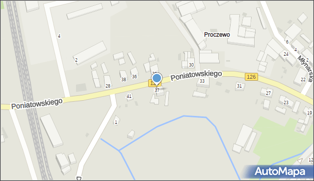 Mieszkowice, Księcia Józefa Poniatowskiego, 37, mapa Mieszkowice