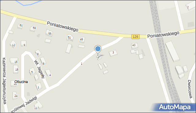 Mieszkowice, Księcia Józefa Poniatowskiego, 47, mapa Mieszkowice