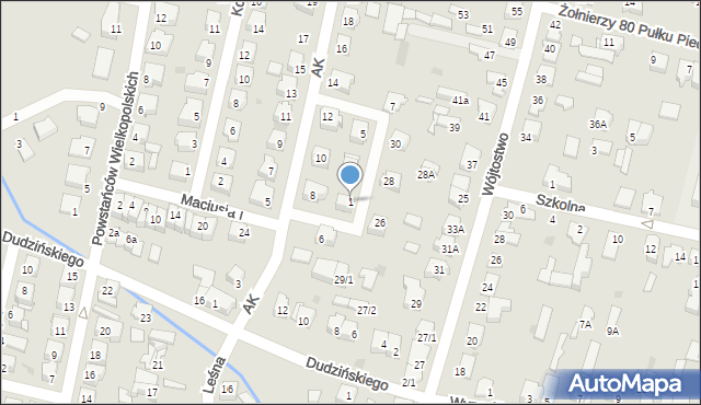 Mława, Księcia Maciusia I, 1, mapa Mława