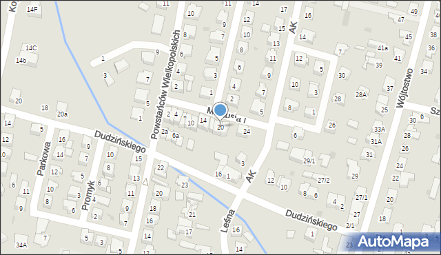 Mława, Księcia Maciusia I, 20, mapa Mława