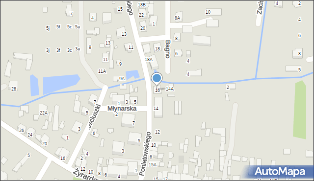 Mszczonów, Księcia Józefa Poniatowskiego, 16, mapa Mszczonów