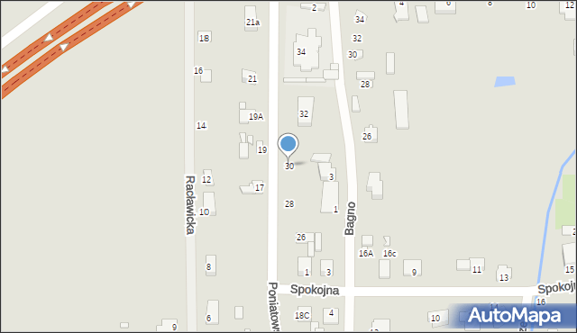 Mszczonów, Księcia Józefa Poniatowskiego, 30, mapa Mszczonów