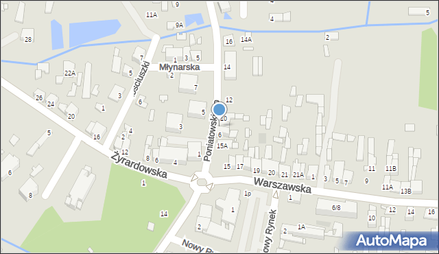 Mszczonów, Księcia Józefa Poniatowskiego, 8B, mapa Mszczonów