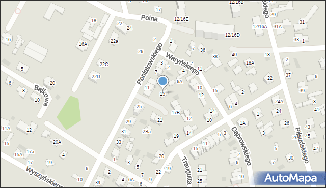 Nasielsk, Księcia Józefa Poniatowskiego, 15, mapa Nasielsk