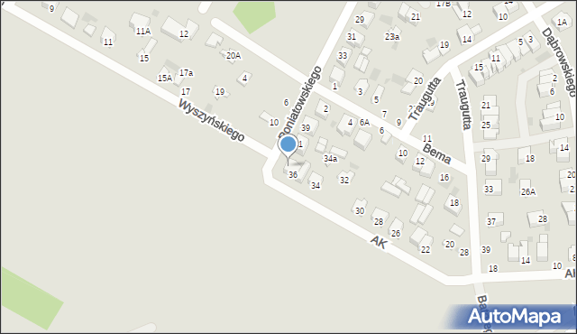 Nasielsk, Księcia Józefa Poniatowskiego, 43, mapa Nasielsk