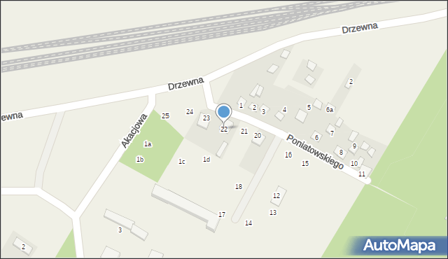 Nurzec-Stacja, Księcia Józefa Poniatowskiego, 22, mapa Nurzec-Stacja