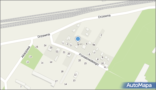 Nurzec-Stacja, Księcia Józefa Poniatowskiego, 4, mapa Nurzec-Stacja