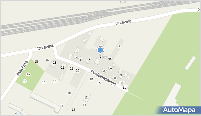 Nurzec-Stacja, Księcia Józefa Poniatowskiego, 5, mapa Nurzec-Stacja