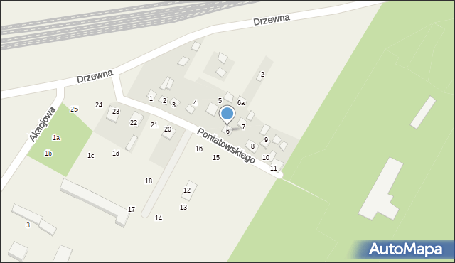 Nurzec-Stacja, Księcia Józefa Poniatowskiego, 6, mapa Nurzec-Stacja