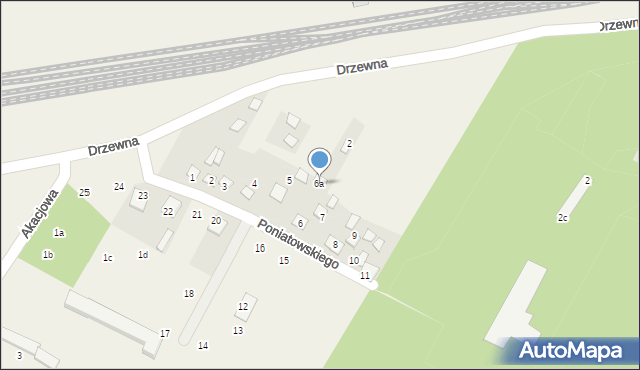 Nurzec-Stacja, Księcia Józefa Poniatowskiego, 6a, mapa Nurzec-Stacja
