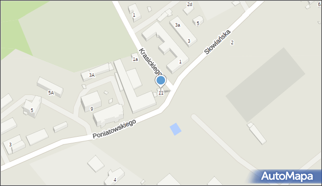 Nysa, Księcia Józefa Poniatowskiego, 11, mapa Nysy