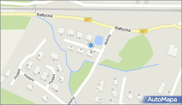 Olsztyn, Księcia Jaremy, 16, mapa Olsztyna