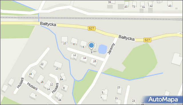 Olsztyn, Księcia Jaremy, 4, mapa Olsztyna