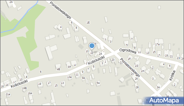 Opatówek, Księcia Józefa Poniatowskiego, 12, mapa Opatówek