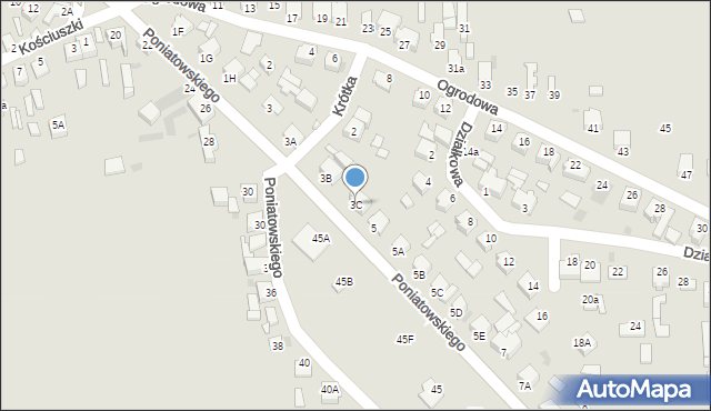 Opatówek, Księcia Józefa Poniatowskiego, 3C, mapa Opatówek