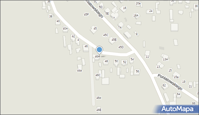 Opatówek, Księcia Józefa Poniatowskiego, 46b, mapa Opatówek