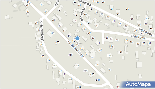 Opatówek, Księcia Józefa Poniatowskiego, 5C, mapa Opatówek